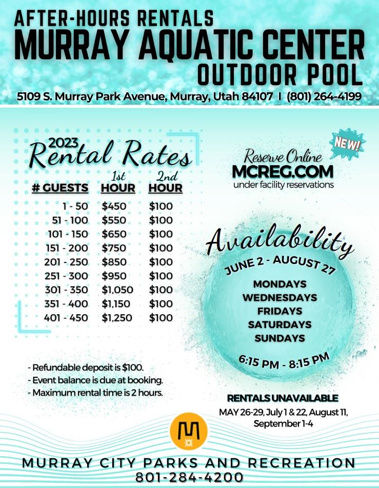 2023 After Hours Rentals Outdoor Pool